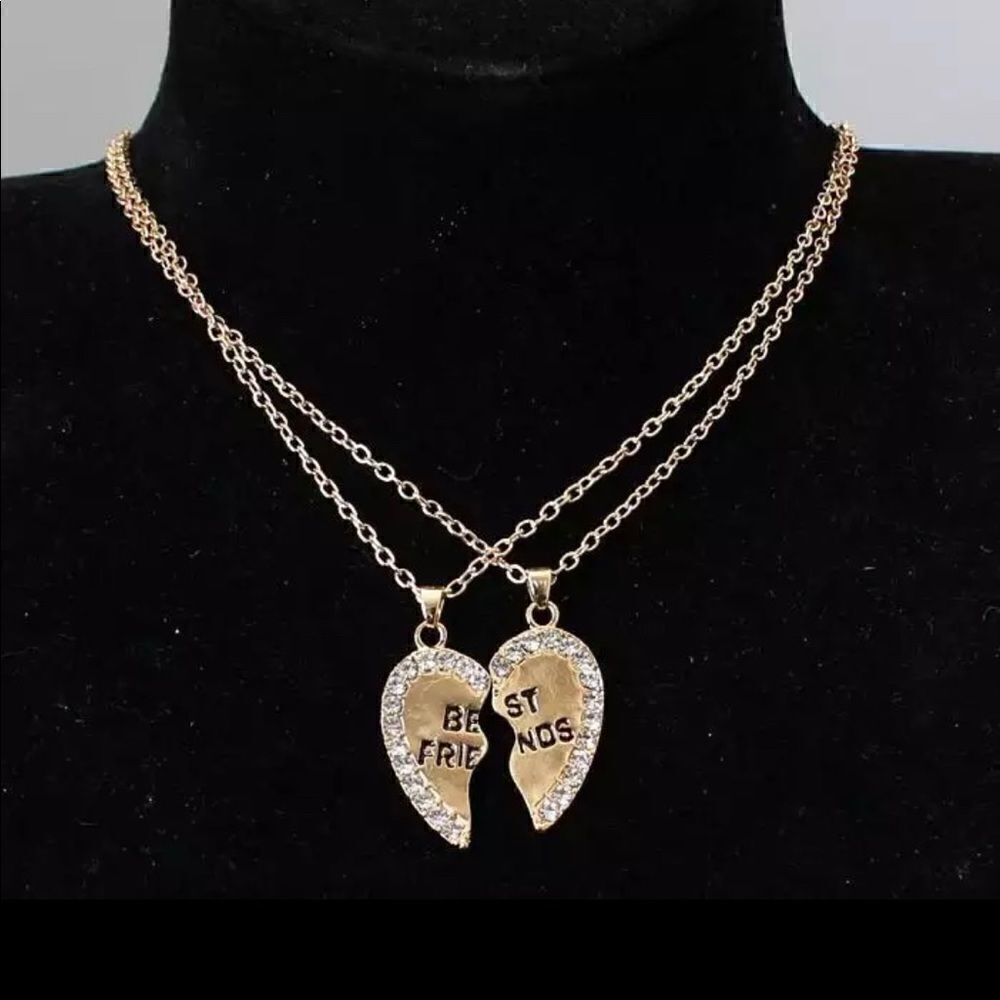 💜Unisex 2 Pcs Best Friend Necklace - Picture 1 of 5
